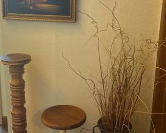 Ice Cream Shop Swivel Stool Turned Candle Stand Framed Art More