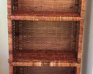 Vintage Wicker EtagereBookcase