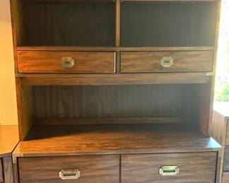 MCM Stanley Furniture CampaignStyle Dresser with Hutch Top