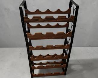 Metal And Wood Stacking Wine Racks