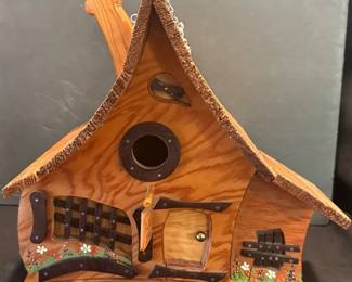 Whimsical HandMade Wooden Birdhouse