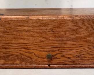 Antique Oak Letter Writing Box