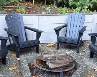 Carauci Folding Adirondack Chair Fire Pit