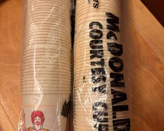 Macdonalds Vintage Paper Courtesy Cups