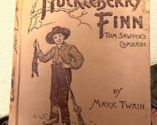Huckleberry Finn book from the 1800s