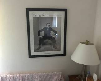 Framed black-and-white photographic portrait artwork.