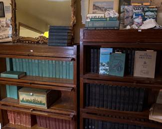 Lawyers’ bookcases filled with antique books