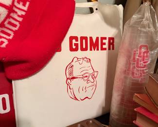 Vintage OU stadium cushions and memorabilia 