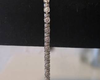 Sterling & Diamond tennis bracelet - Sterling & REAL Diamonds