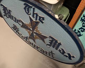 One of two great sign for the bar