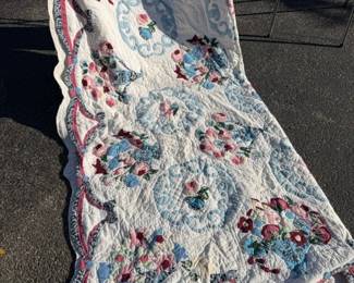 Quilt, very pretty some staining