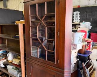 Craftique(?) corner cupboard
