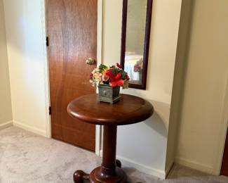 American Empire Mahogany Acorn Side Table