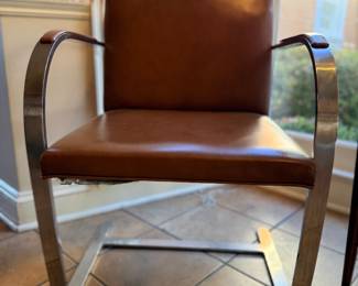Vintage Mid-Century Modern Chrome Cantilever Armchair