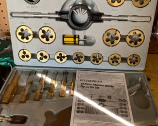Pittsburgh 45 Piece Titanium Nitrate Tap Die Set