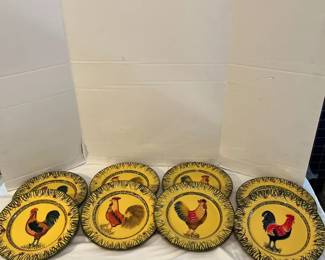 Jay Import Collection Rooster Plates