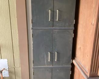Three Stackable OutdoorGarage Storage Cabinets