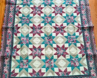 HANDMADE STAR QUILT CALICO FABRIC