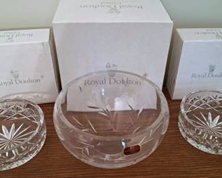 ROYAL DOULTON CRYSTAL BOWLS