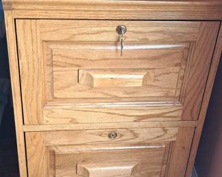OAK FILING CABINET