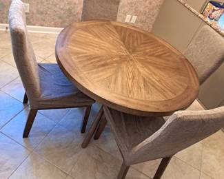 VERY NICE KITCHEN TABLE & CHAIRS HAVE BEEN COVERED VERY CLEAN