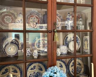 Vintage Blue & White!! (Cabinet not For Sale)