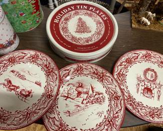 Restoration Hardware holiday plates