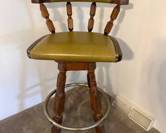 1 of 2 Vintage Swivel Bar Chair