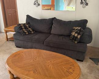 Navy Blue Large Whale Corduroy Sofa