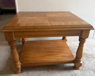 Square Oak Side Table