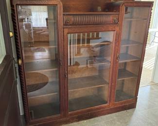 Antique Side By Side Bookcase 