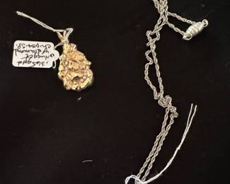 Sterling Jewelry, Gold Nugget Pendant
