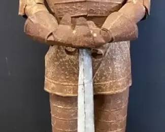 Vintage Rustic Decorative Metal Knight