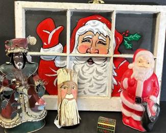 C B Tatum Original Art on Window Glass, Vintage Blow Mold and More
