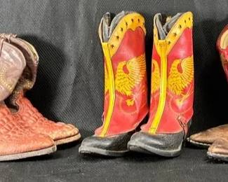 Vintage Kids and Junior Cowboy Boots