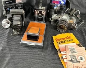 Vintage Brownie Target Six20, Polaroid, Canon AV1, and More