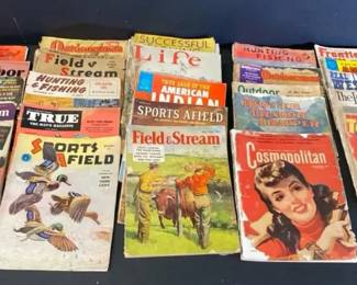 Lot of Vintage Magazines, Outdoor Life, Field and Stream and More