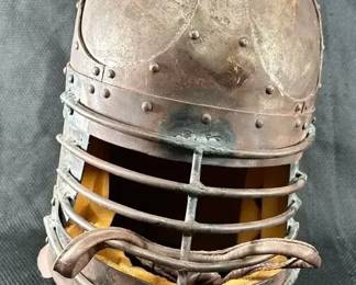 Vintage Metal Medieval Helmet