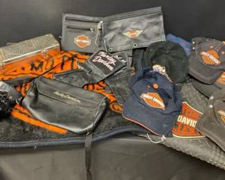 Vintage Harley Davidson Gloves, Hats Handlebar Bag and More