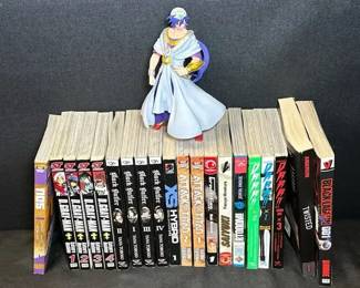 The Labyrinth of Magic Sinbad Figure with Miscellaneous Manga Attack on Titan Black Butler More