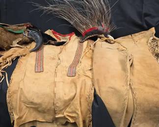 Iron Eyes Cody Hollywood FilmWorn Buckskin Costume Headdress