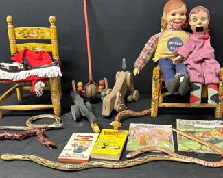 Vintage Childrens Toys More Willie Talks, Push Toy, Pull behind Toys, Etc