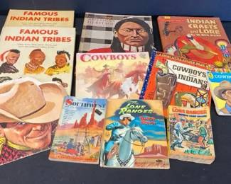Vintage Native American, the Lone Ranger, Cowboy Childrens Books and More