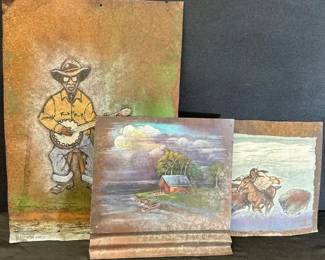 C B Tatum Original Art on Metal