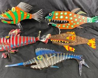 C B Tatum Original Art Tin Can Fish