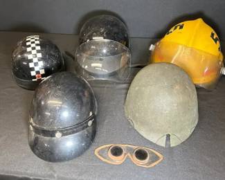 Lot of Vintage Helmets