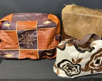 Vintage Leather and Animal Fur Bags