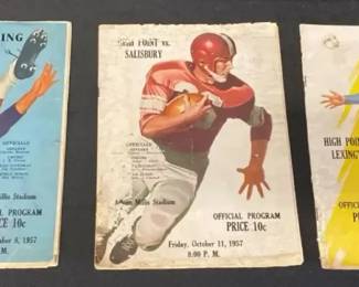 Vintage 1950s High Point Football Programs