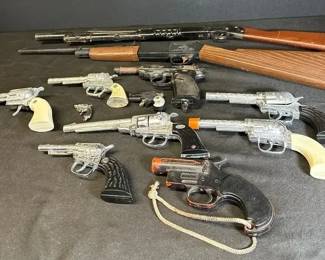 3 Vintage BB Guns with Miscellaneous ToyCap Guns Orion BB Scout 338 Auto