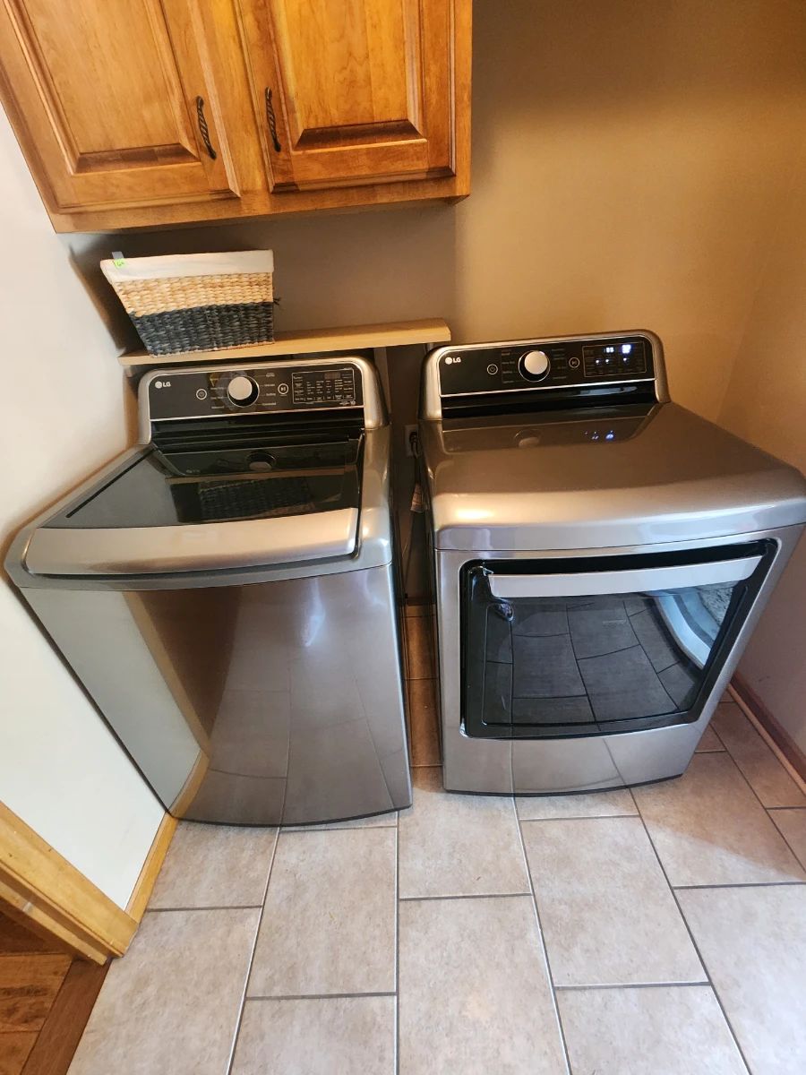 LG 2021 top load washer and dryer